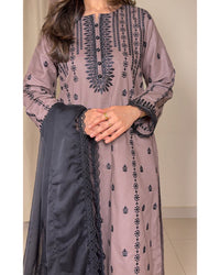 3 Piece cotton embroidered dress - KG-16