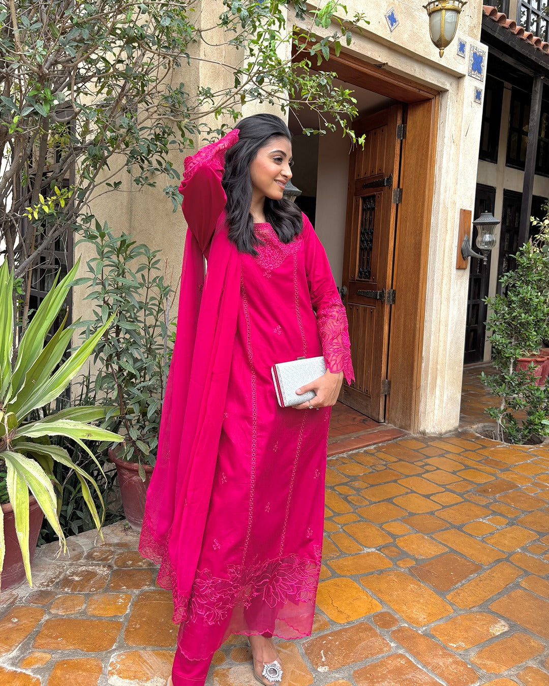 3 Piece Cotton Embroidered Dress - Ruby Grace