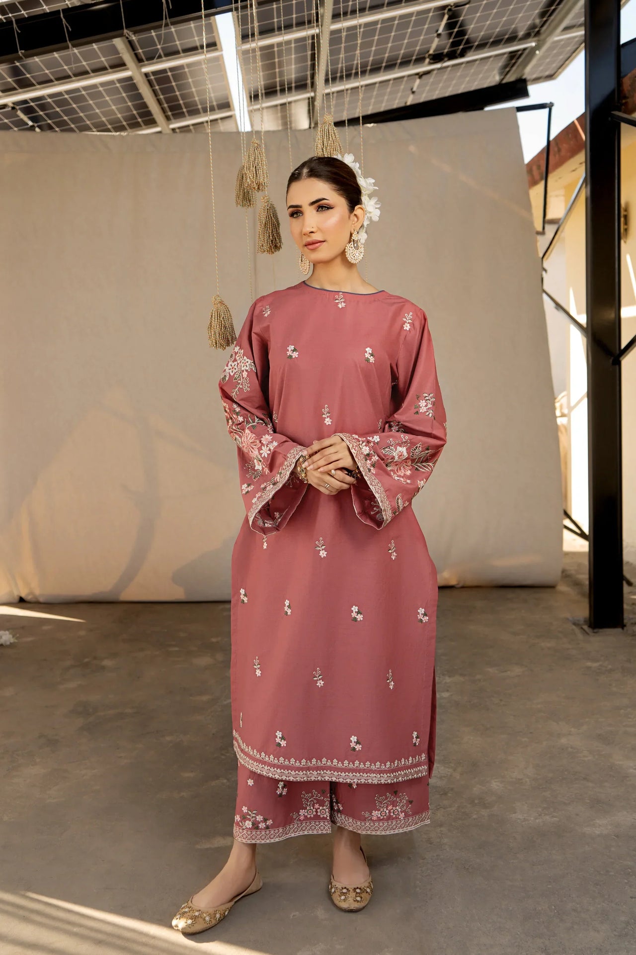 2 Piece Stitched Lawn Embroidered Dress - LP-51