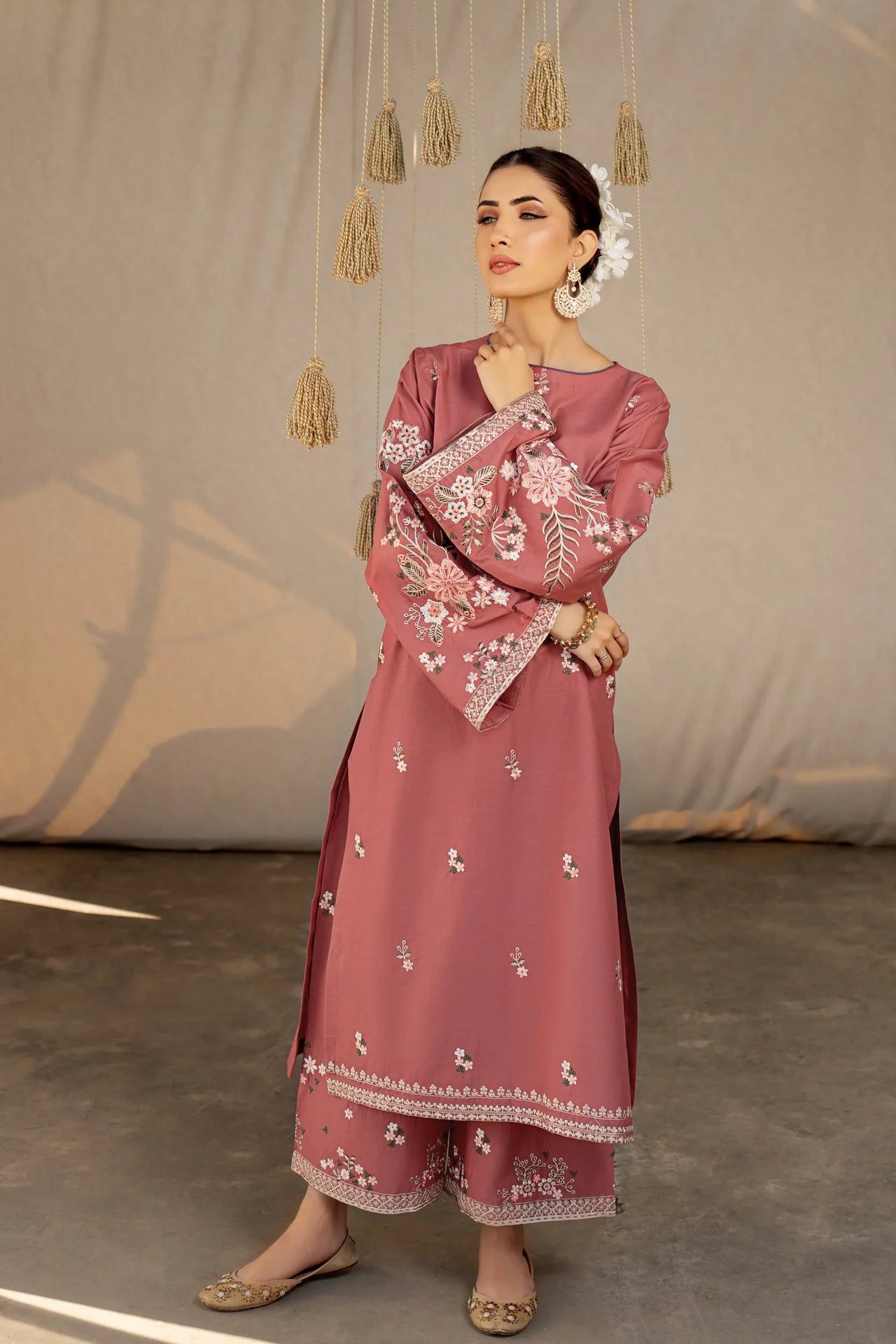 2 Piece Stitched Lawn Embroidered Dress - LP-51