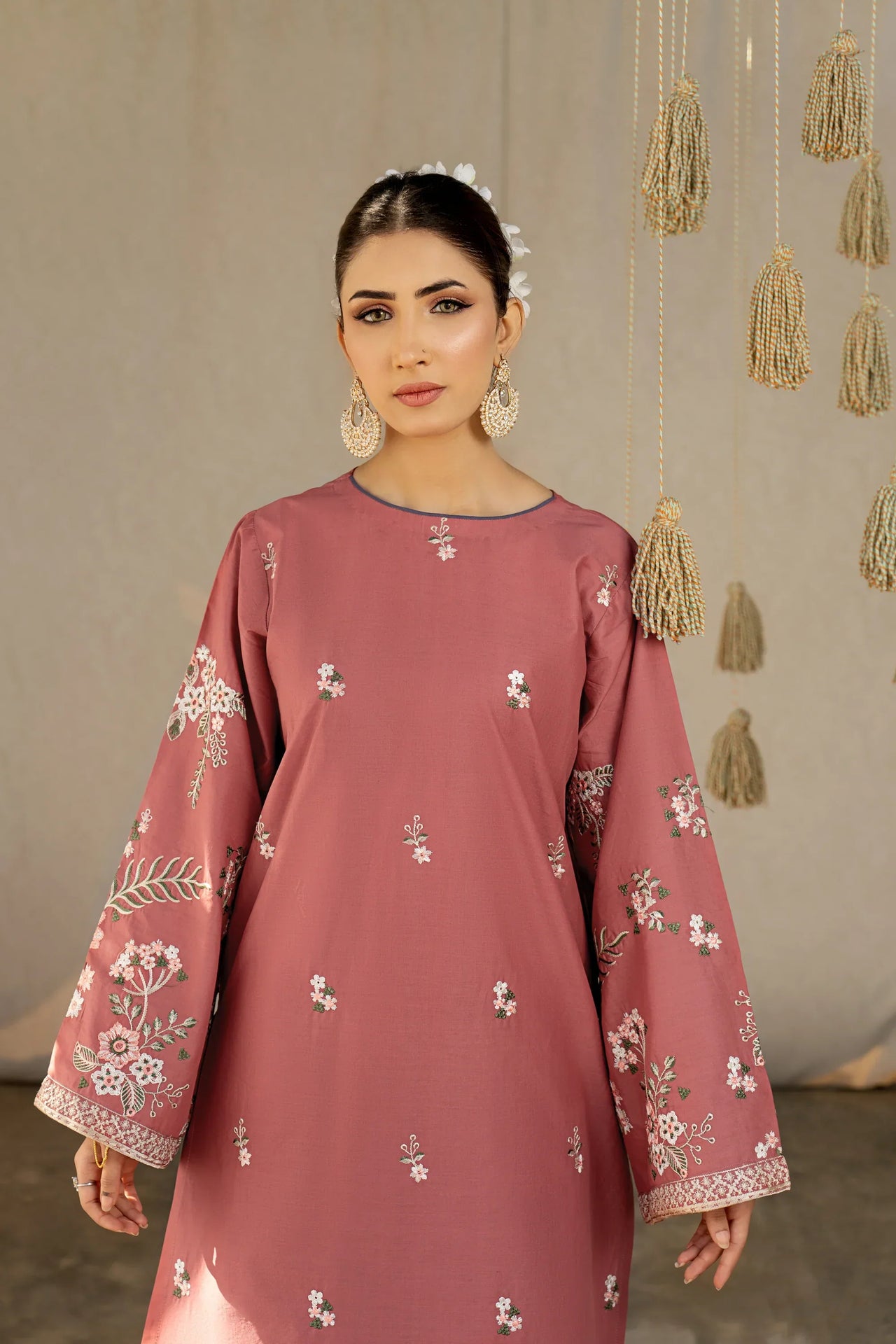2 Piece Stitched Lawn Embroidered Dress - LP-51