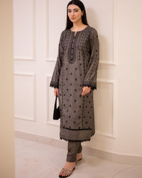 3 Piece cotton embroidered dress - KG-16